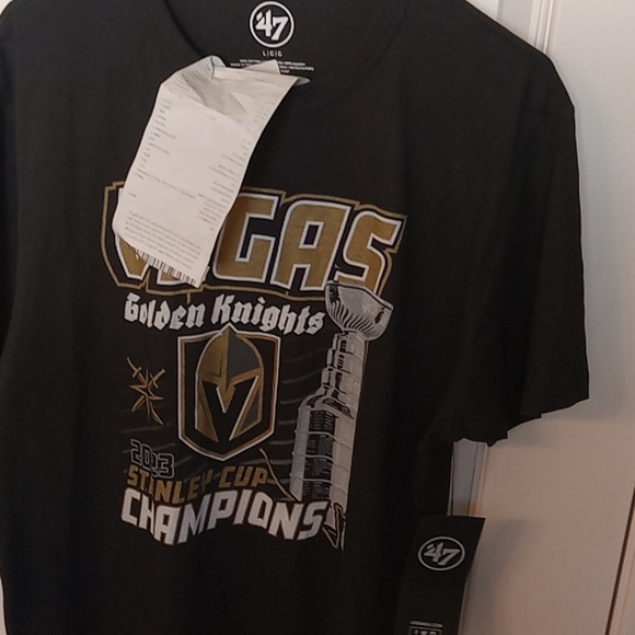 Las Vegas Golden Knights 2023 Stanley Cup champions black tshirt/Size Large.NWT. - Picture 10 of 11